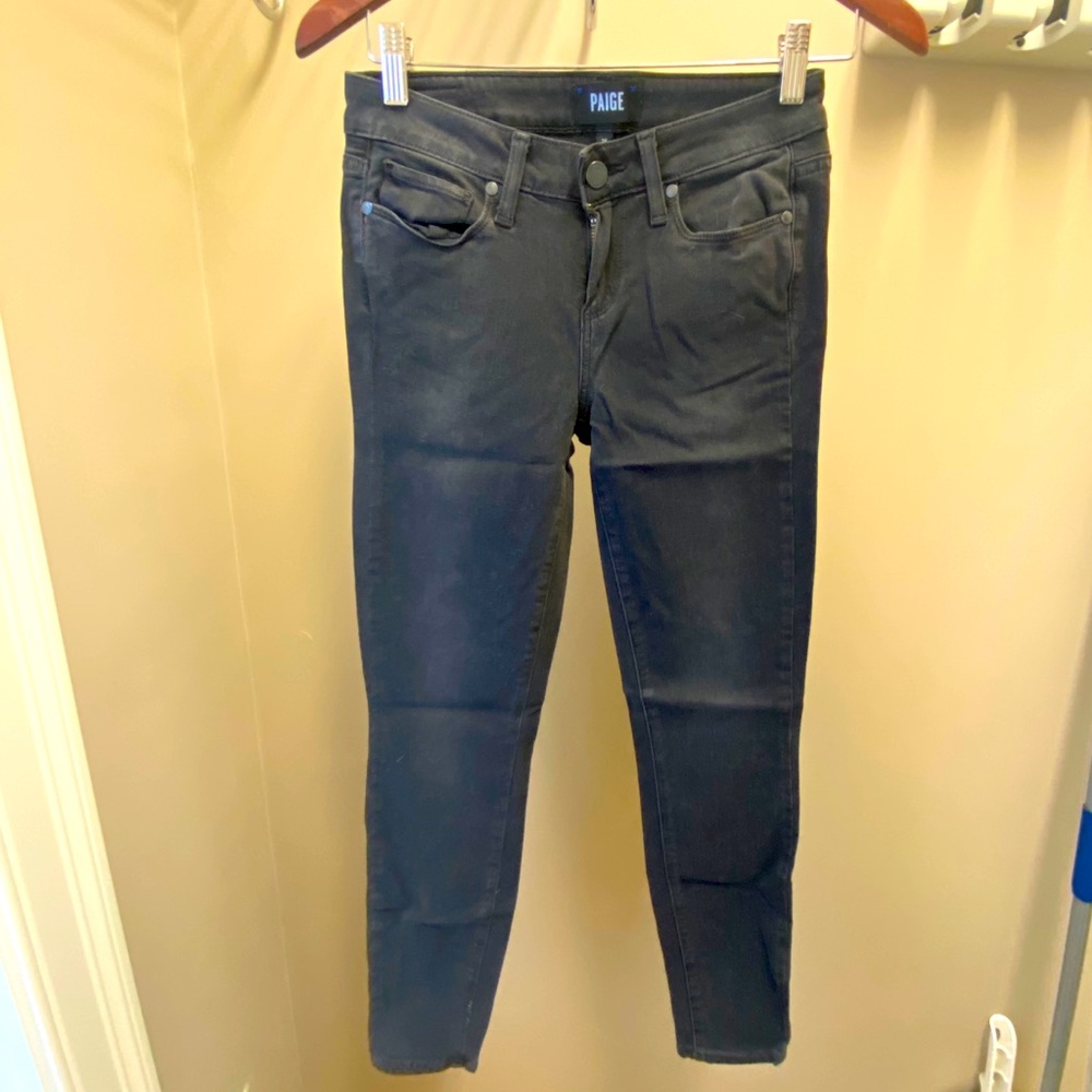 Black/dark grey Paige verdugo ankle jeans